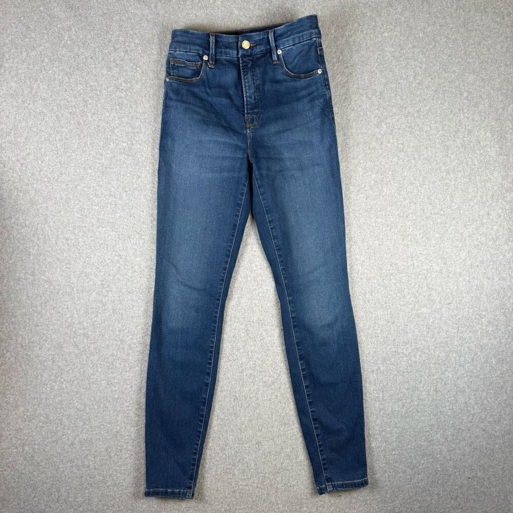 Good American Womens Size 2/26 Skinny Leg Denim Jeans Medium Wash Stretch